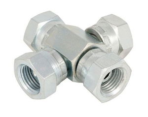 BSP Female Swivel Equal Cross 60o Cone HBFX14