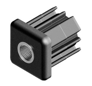 Threaded Bush for Square Tubes - Nylon 098V301510