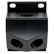 Multiple Port Wall Mount Manifold - Al Port Block Female 1 Inlet 2 Outlets