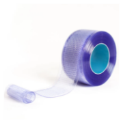 Perforated PVC Insulation Strip Curtain  - Clear with Blue Tint