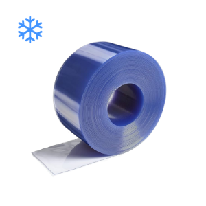 Polar Coldstore Quality PVC Strip Curtain - Clear with Blue Tint