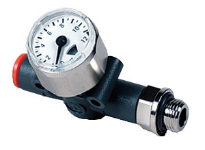 Inline Pressure Gauge - Thread to Tube Metal Work 9067108