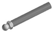 Threaded Rod for Swivel Feet - Steel 098DM06030M